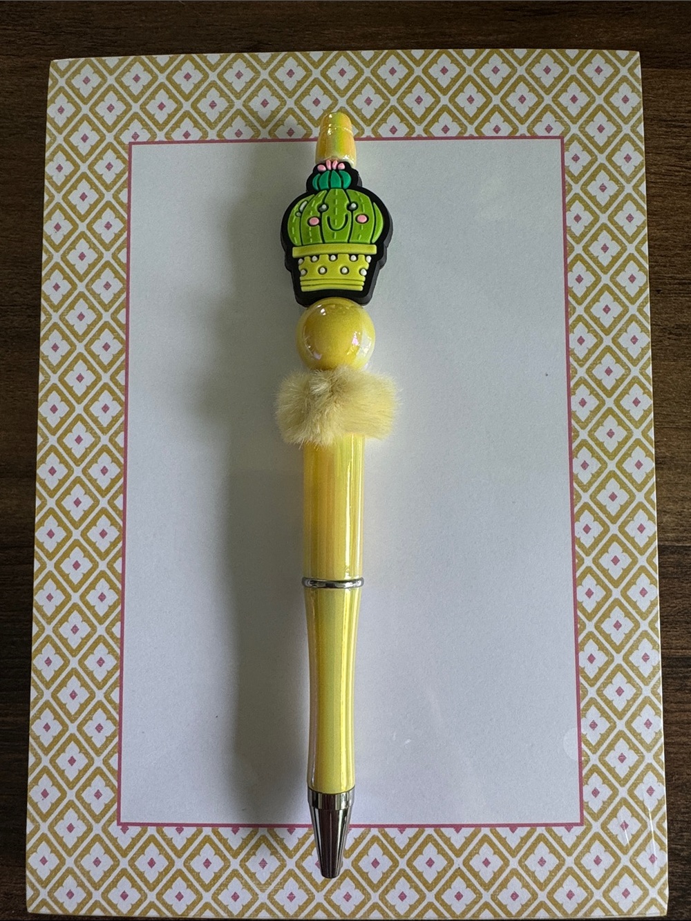 Yellow Succulent Top Ballpoint Pen